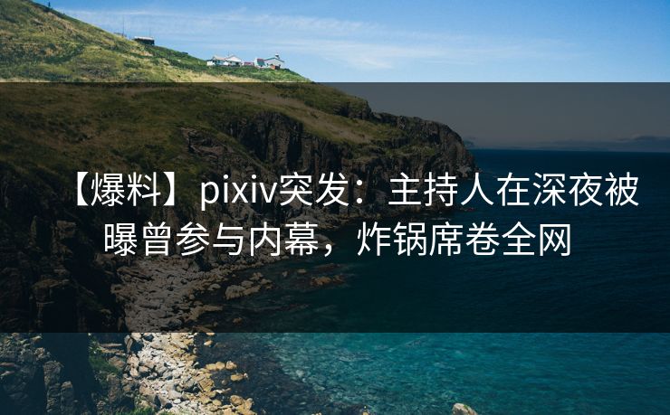 【爆料】pixiv突发：主持人在深夜被曝曾参与内幕，炸锅席卷全网