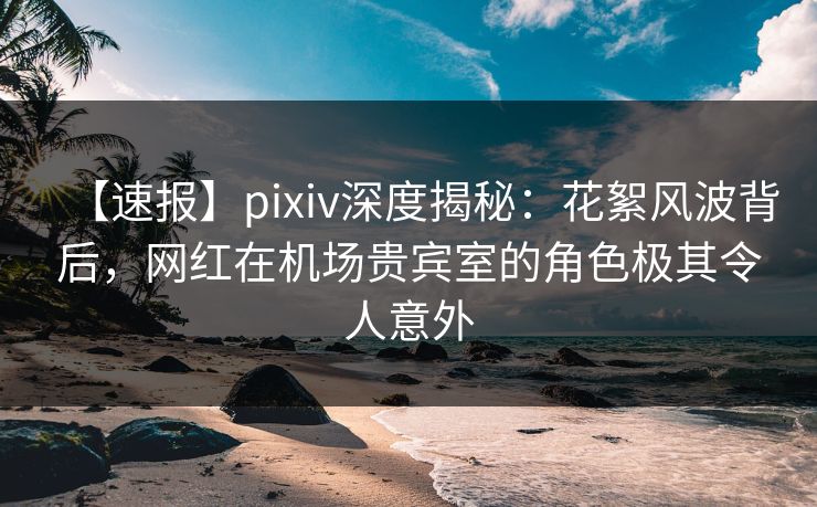 【速报】pixiv深度揭秘：花絮风波背后，网红在机场贵宾室的角色极其令人意外